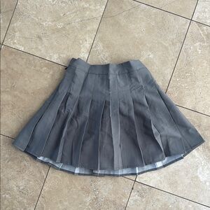 Gray Pleated Skirt